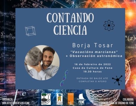 Nova sesión do ciclo ContandoCiencia co astrofísico e divulgador científico Borja Tosar